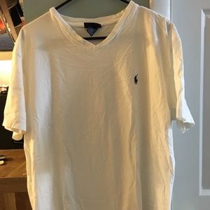 White v neck Ralph Lauren t shirt